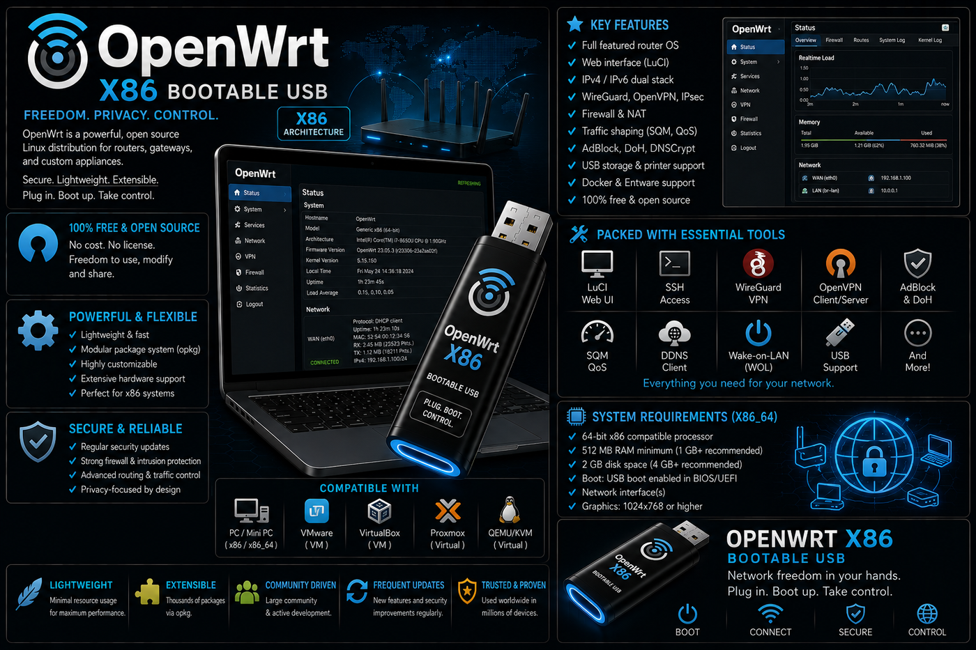 OpenWrt x86